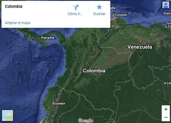 Mapas de Colombia con vista satélite