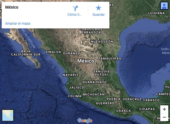 Mapas de México con vista satélite
